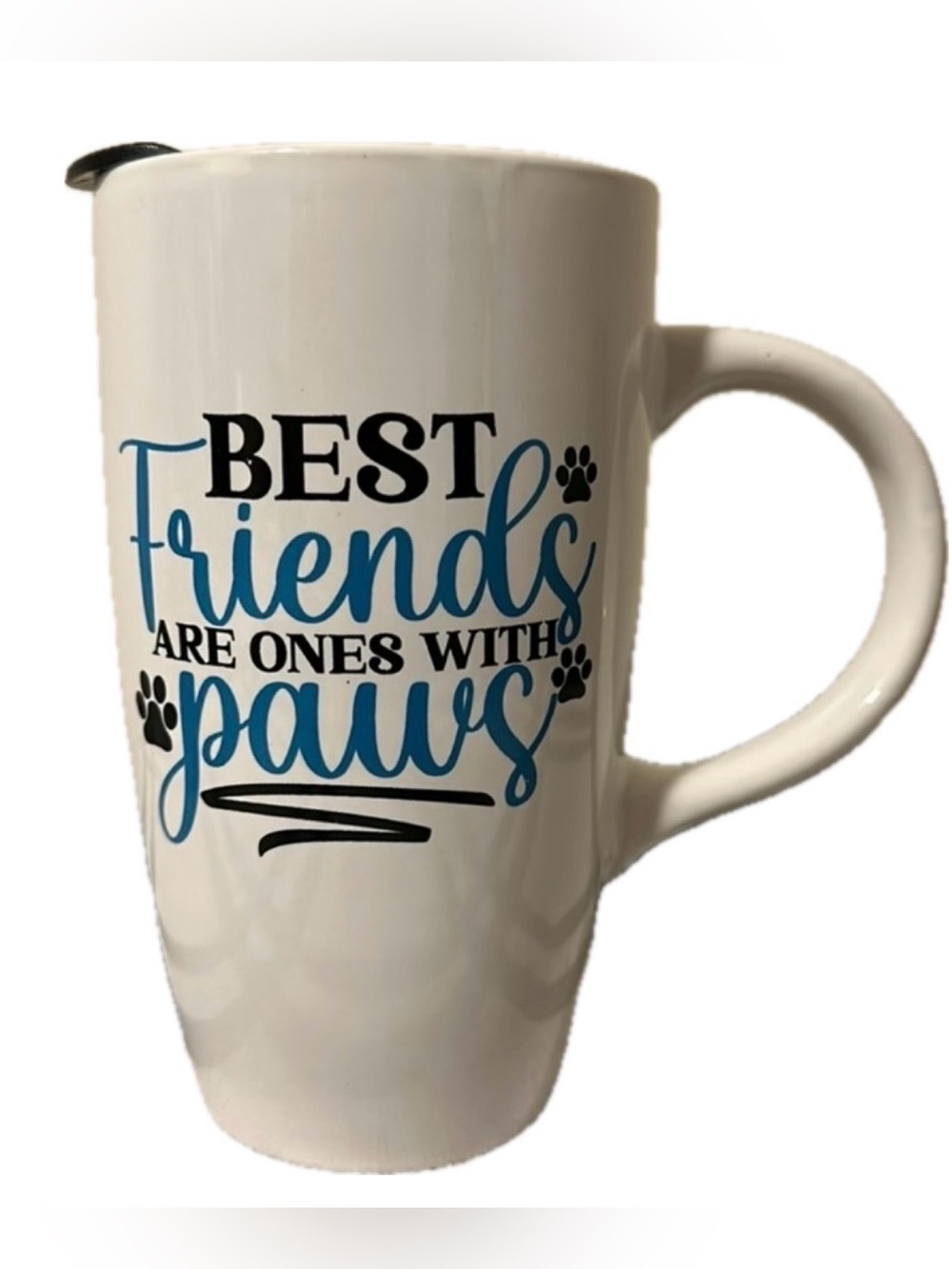 "Best Friends Are Ones With Paws" 20oz. Travel Mug~NWOT - Picture 2 of 9